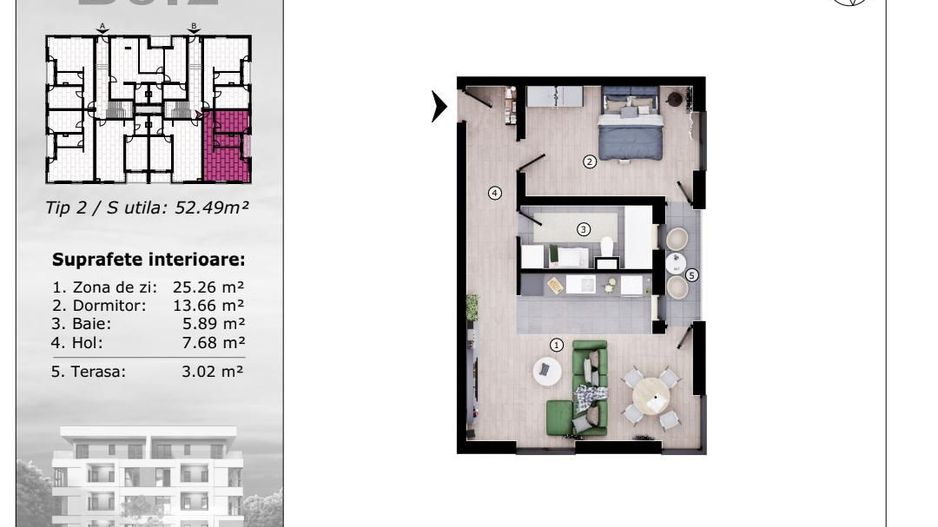 Vânzare apartamente moderne 52 mp în zona Torontalului !!! COMISON 0 - Poză 12