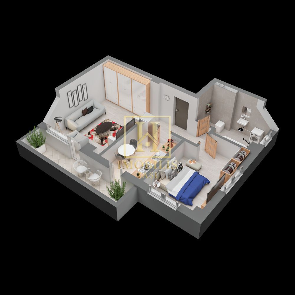 Apartament 2 camere deco 58 mp NOU intabulat Zimbru Dacia 1300000 euro - Poză 5