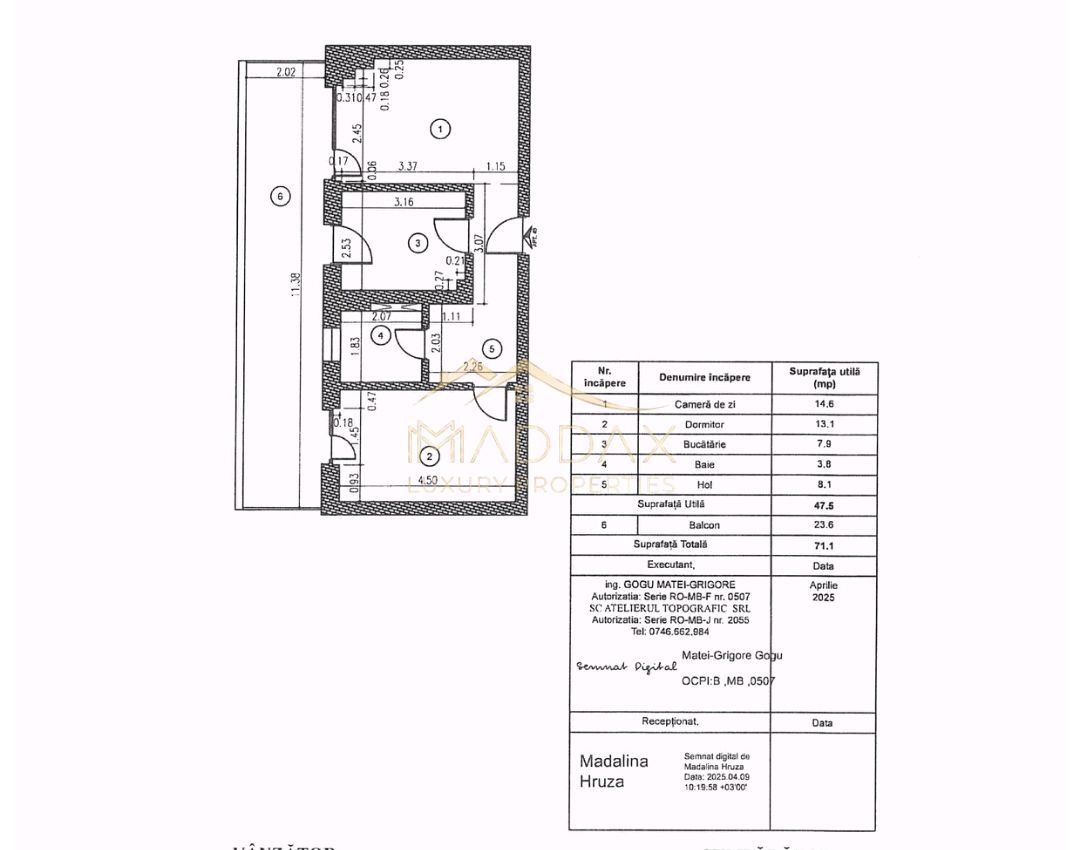 Apartament 2 Camere de Lux /Fabrica de Glucoza/Predare la alb-169.000 € - Schiță 7