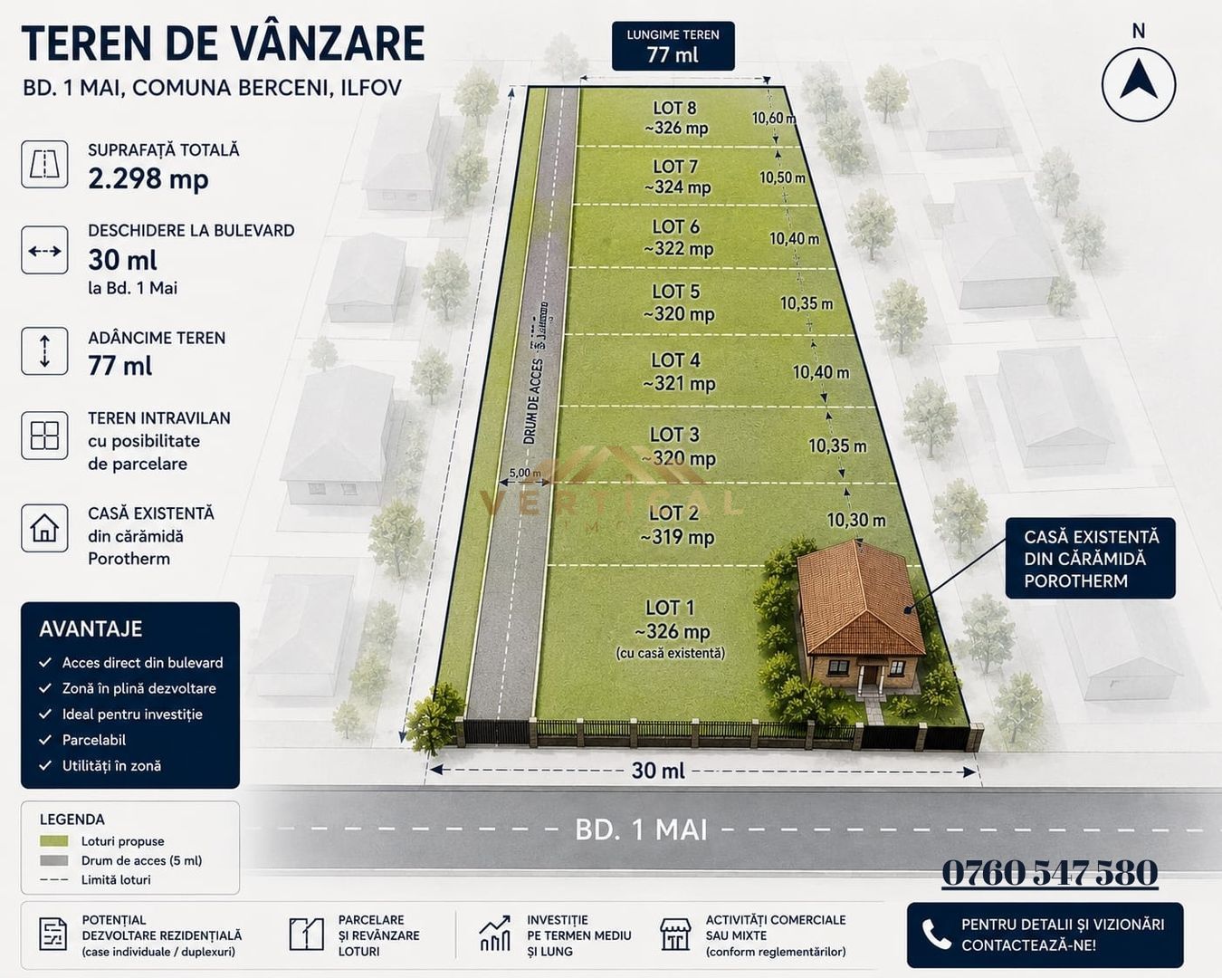 Oportunitate rară de investiție – Teren cu deschidere la Bd. 1 Mai - Poză 2