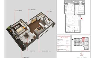 APARTAMENT tip STUDIO - 2 camere, ETAJ 1, cu parcare, Complex LOGICENT;