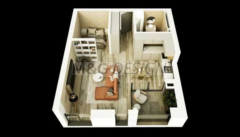 Apartament 1 camera bloc nou zona centrala - Poză 1