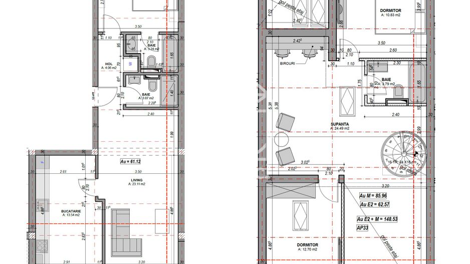 Penthouse 5 camere si bucatarie separata, la alb,(NCL-COL-ap.33) - Poză 4