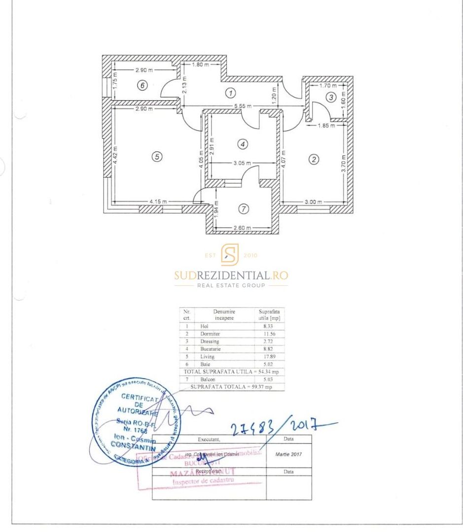 De inchiriat apartament 2 camere, Drumul Binelui, acces rapid metrou - Schiță 8