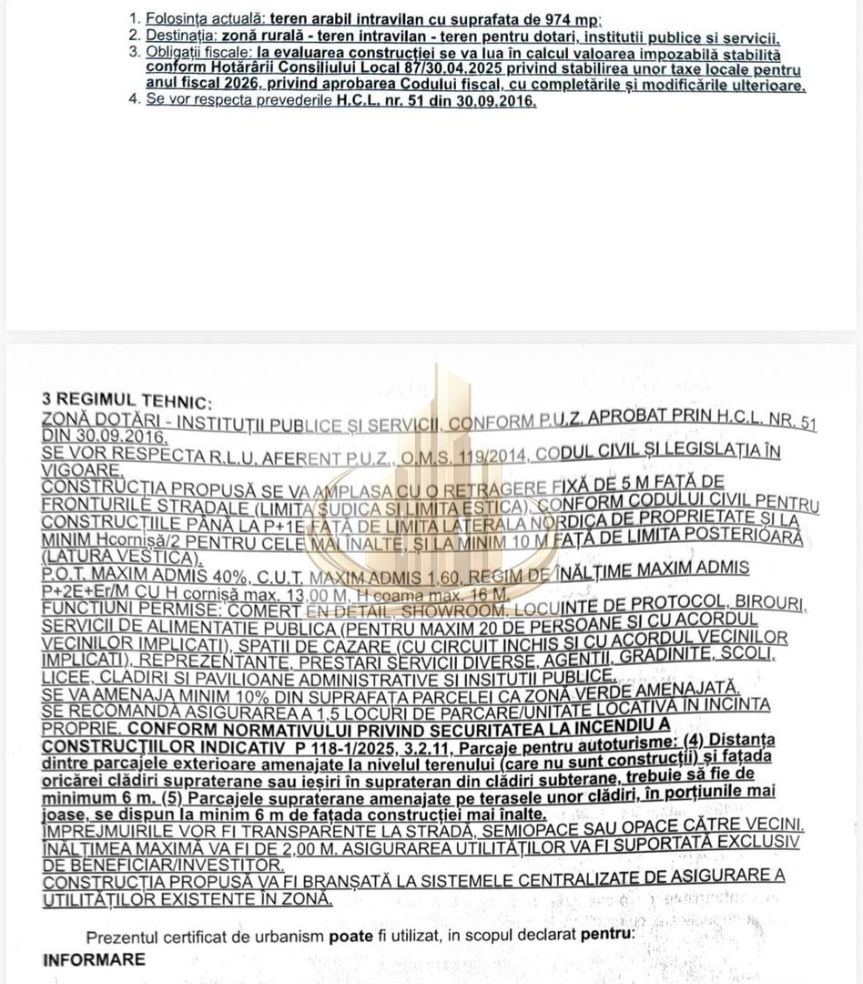 Teren investițional Chișoda | 974 mp | 2 fronturi | PUZ servicii - Poză 7