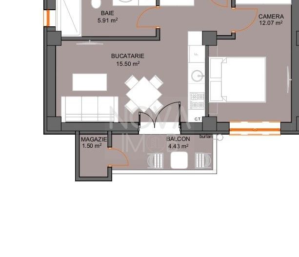 Apartamente - tip studio - Str. Doamna Stanca - Poză 3