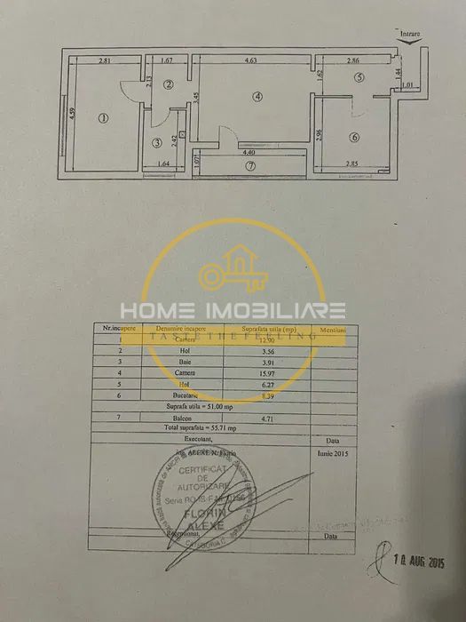 Apartament cu 2 camere/ 55 mp/ zona Tatarasi - Poză 5