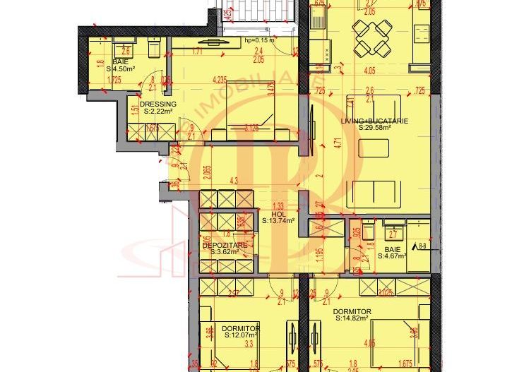 Apartament 4 camere Parcare Gratis Theodor Pallady 5min STB - Schiță 2