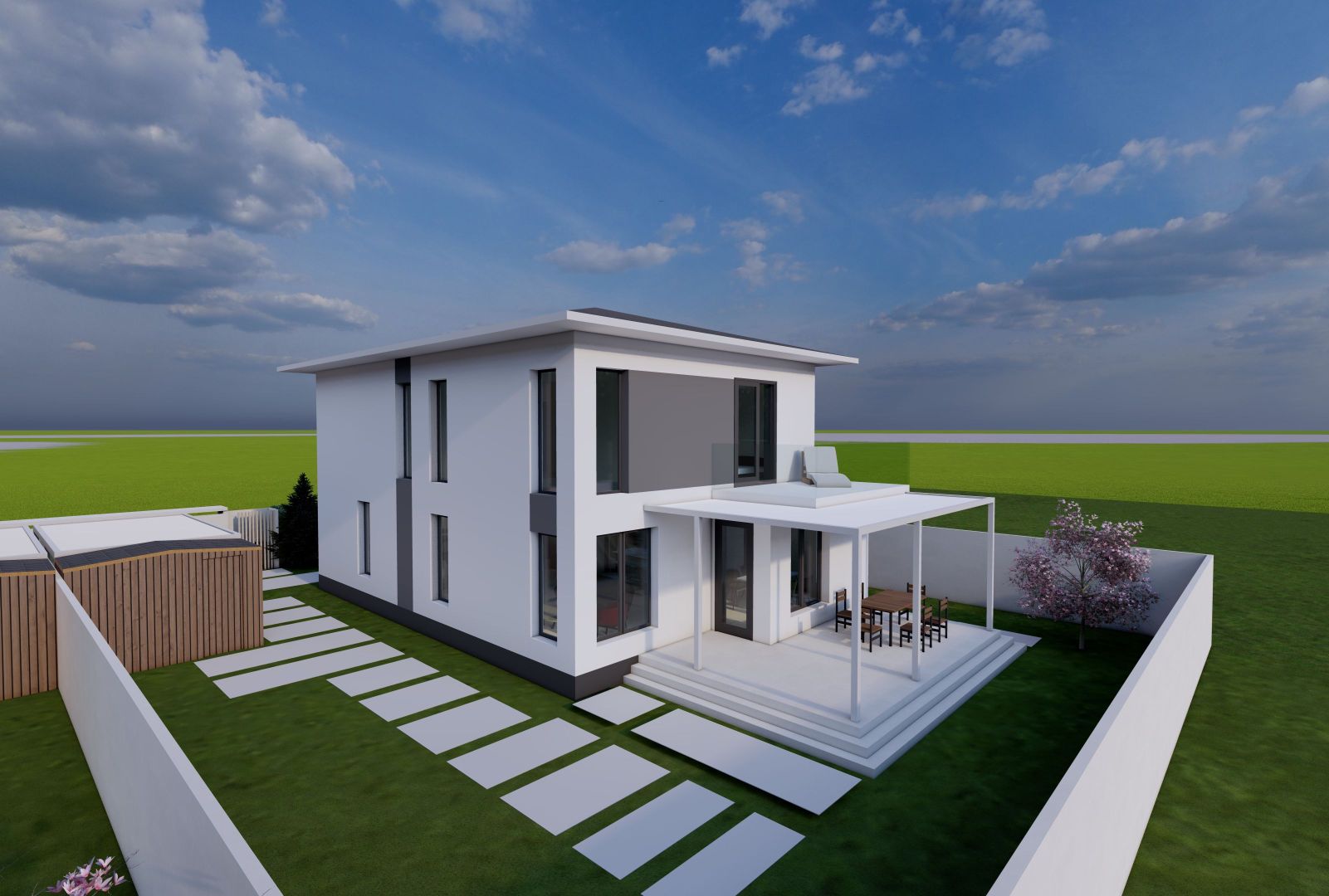 Vila proiect unic, locatie extraordinara, 4 camere, 3 terase, carport - Poză 7