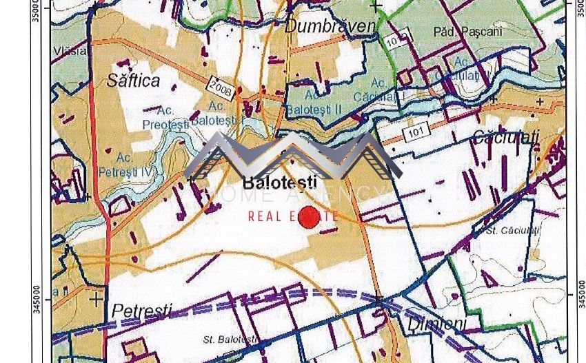 Teren 9700 mp Balotești – Ideal ansamblu rezidențial, acces rapid, utilități - Schiță 4