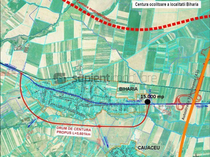Teren industrial Biharia - in sens giratoriu soseaua de centura - Poză 1