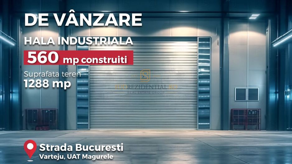 Hală industrială modernă de vânzare – 560 mp construiți | Teren 1.288 - Poză 1