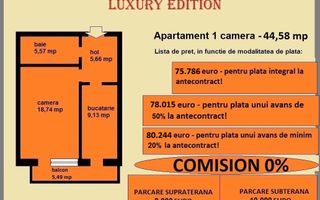 Apartament decomandat de vanzare in Iasi, Galata, 44,58 mp, bloc nou - Poză 2