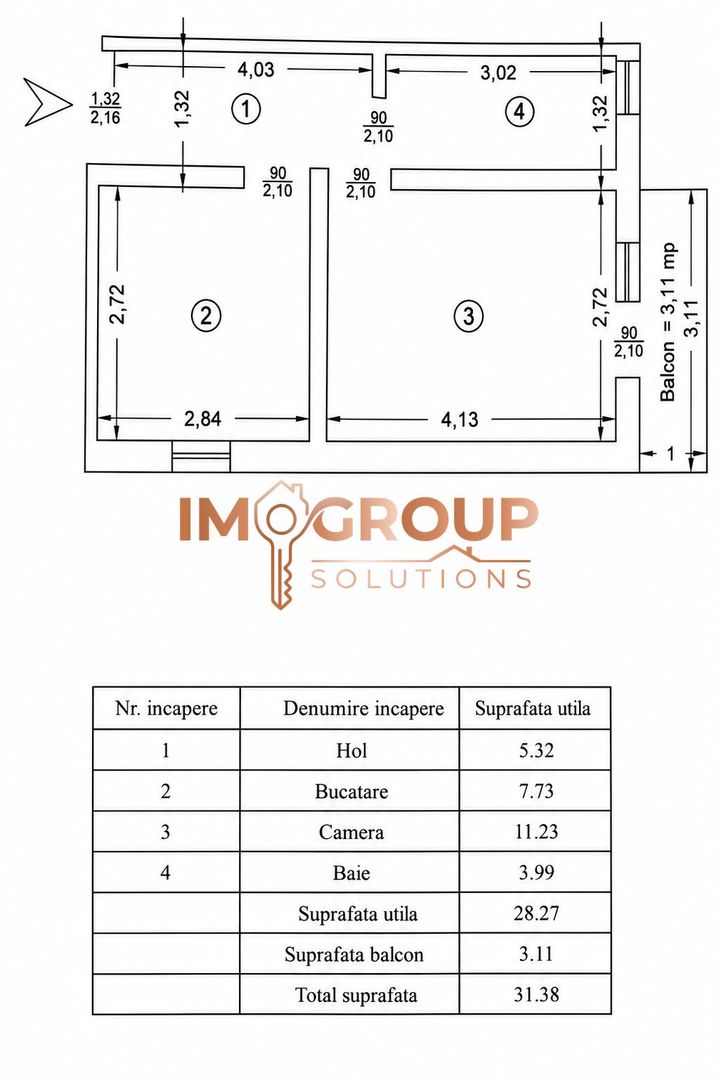 Apartament 1 camera - mobilat si utilat - loc de parcare - Astoria - Poză 9
