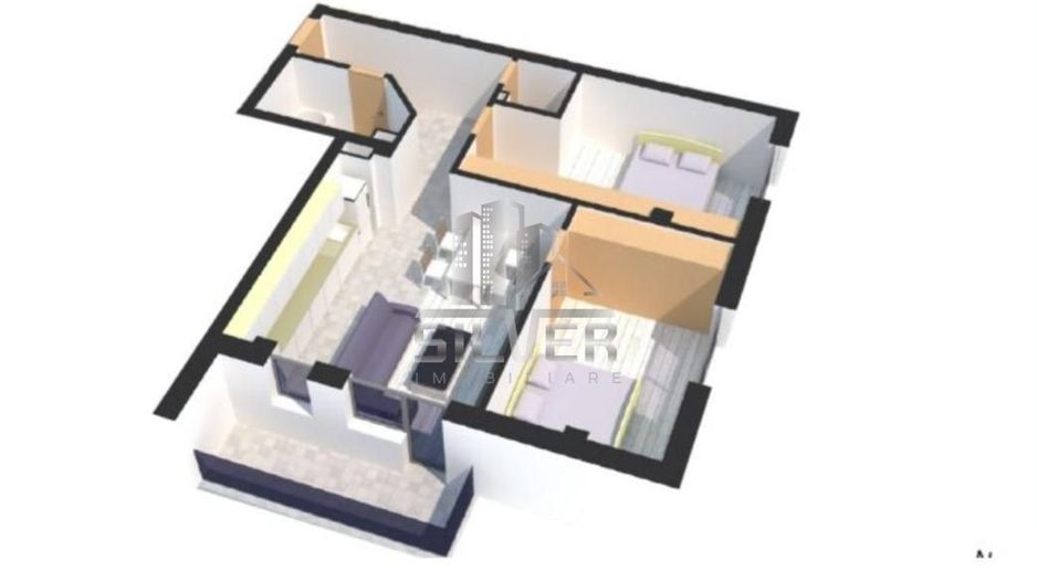 Apartament cu 3 camere/72mp/CF/zona Sub Cetate. - Poză 3