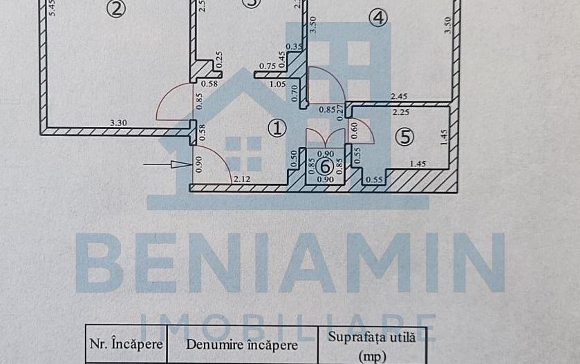 2 camere - etaj 1 - 50 mp - centrala proprie - 1981 - Florilor - Poză 6