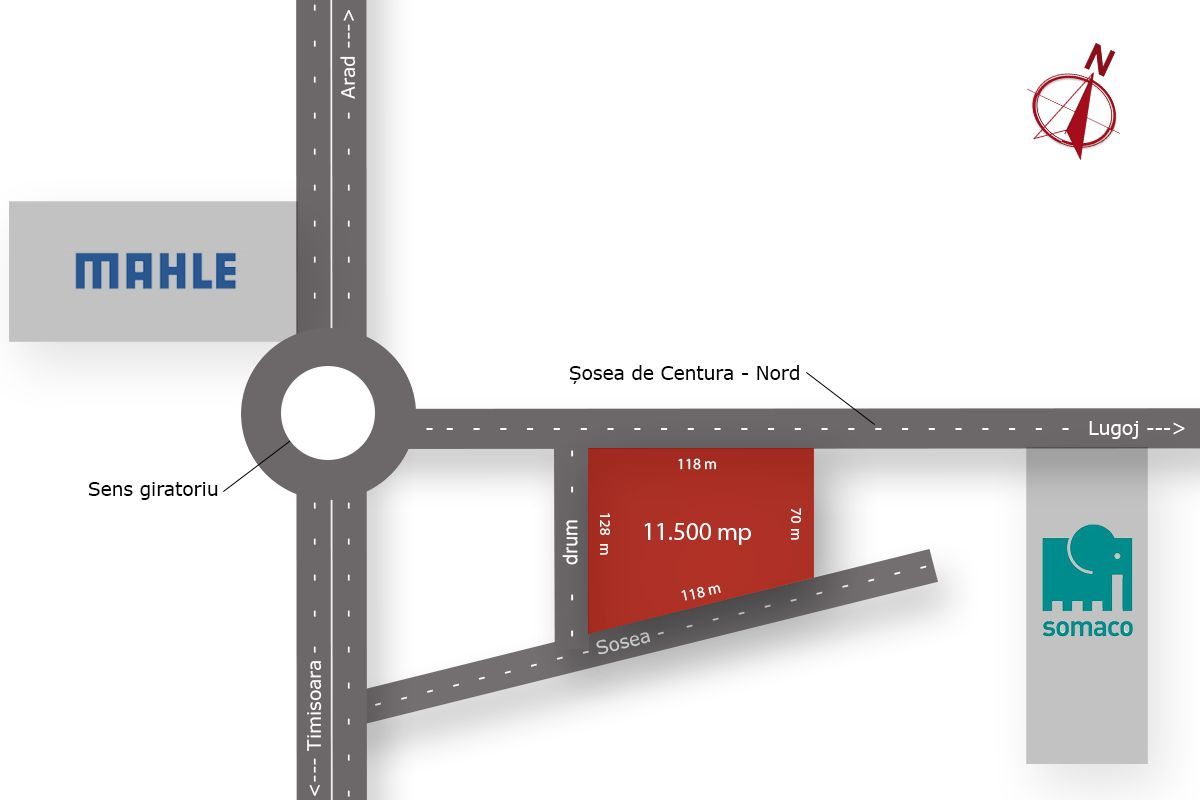 Teren 11500 mp-la centura Timisoarei - Poză 2