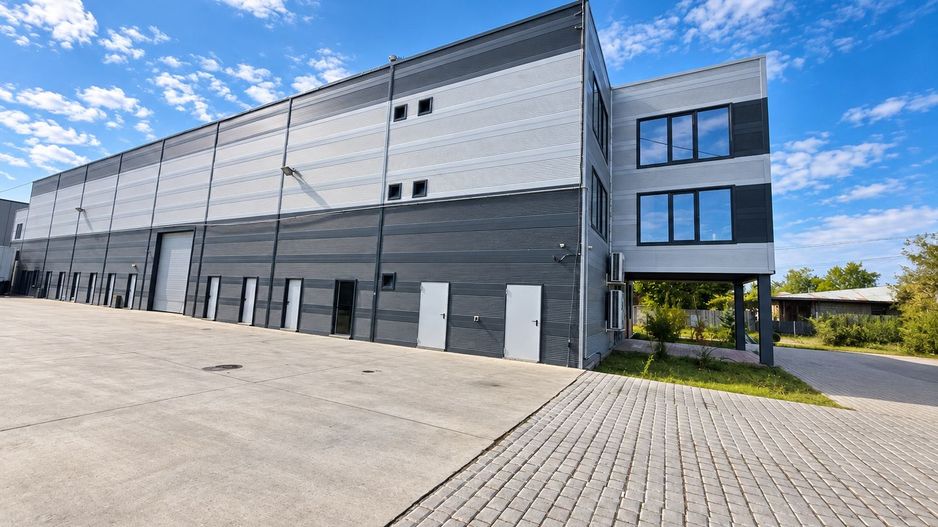 Hală industrială de închiriat | 729 mp depozitare + 474 mp birouri - Poză 1