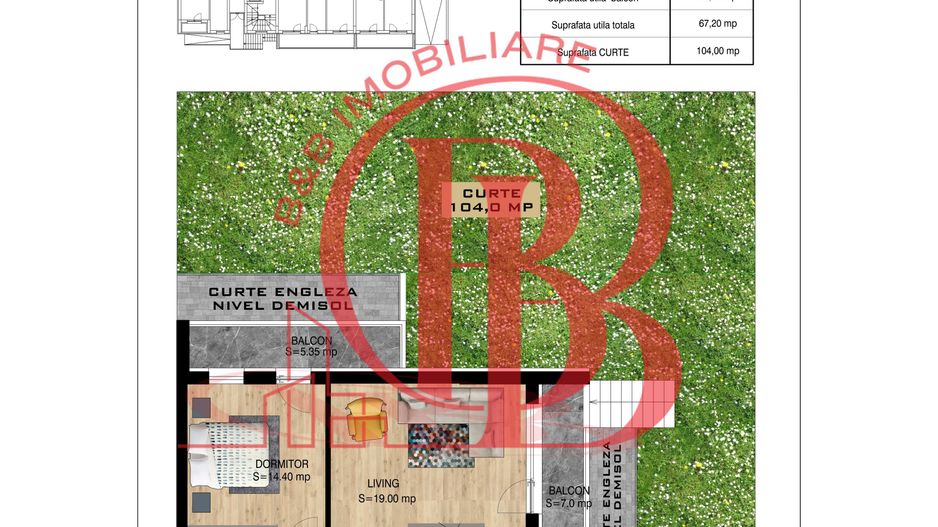 2 camere cu gradina  Pallady Metrou Nicolae Teclu - Schiță 11