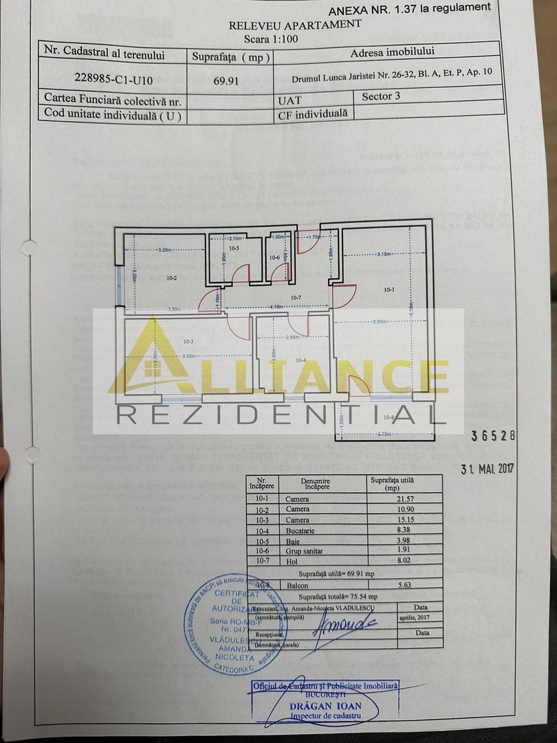 APARTAMENT 3 CAMERE DE VÂNZARE ÎN EXCLUSIVITATE CU 2 PARCĂRI - Poză 23