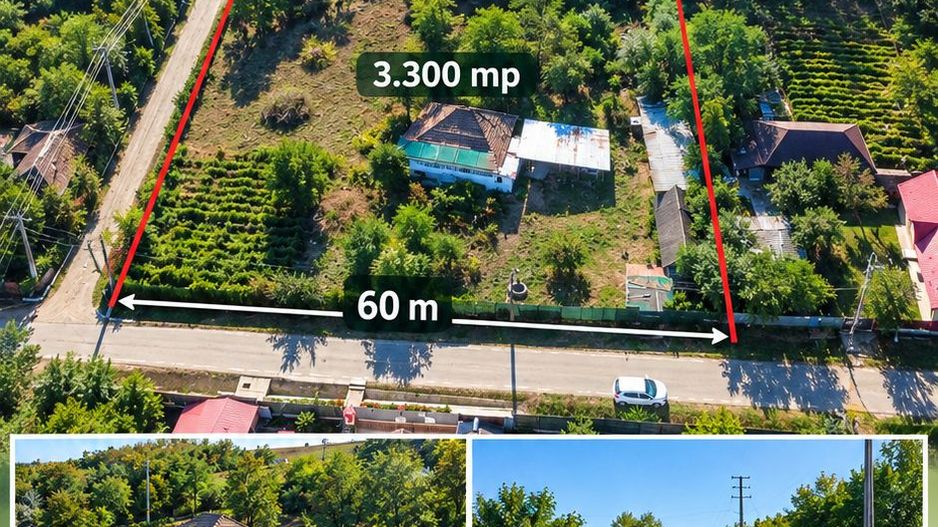 TEREN INTRAVILAN 3.300 mp, deschidere 60 m, sat DELEA - VASLUI; - Poză 1