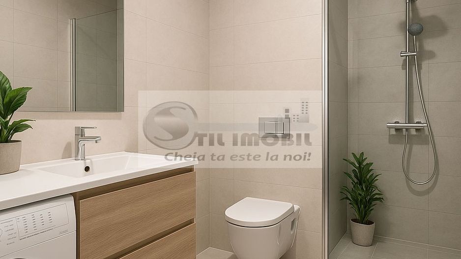 Garsonieră Rediu, 58.000 € +TVA, loc parcare, 0% comision Bloc nou - Poză 2