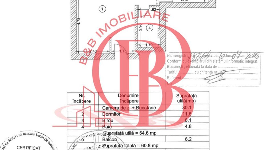 2  camere plus Birou Hils Brauner mobilat utilat parcare acoperita - Poză 23