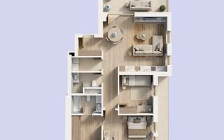 Apartament ultra premium 3 camere 2 bai etaj 1 zona Lacul lui Binder - Poză 2