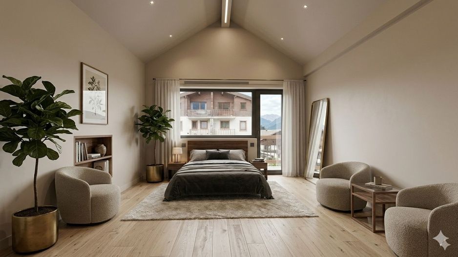 Apartament cu 2 camere 59,40 mp + 30 mp pod - Busteni cartier Zamora - Poză 6