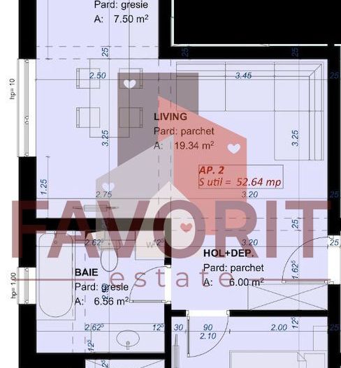 Etaj 1. Finisaje la alegere. Ultimul ap disponibil TVA 9% inclus - Schiță 8