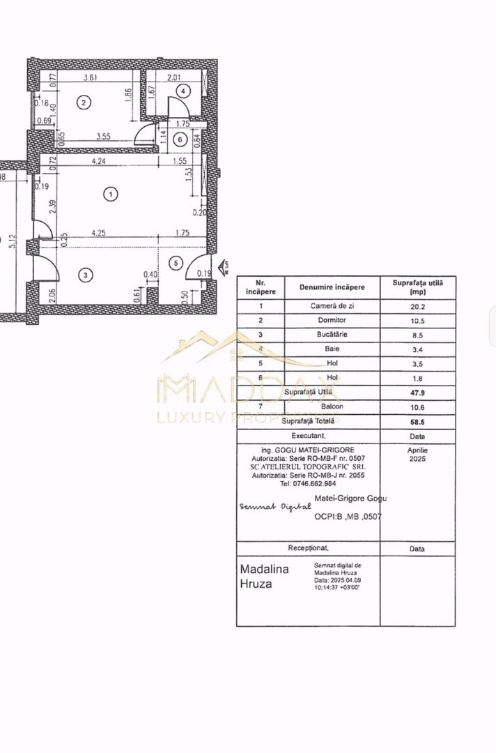 Apartament 2 Camere de Lux /Fabrica de Glucoza/Predare la alb-169.000 € - Schiță 12
