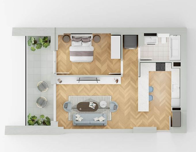 apartament 2 camera lakefield A1.4 - Schiță 1