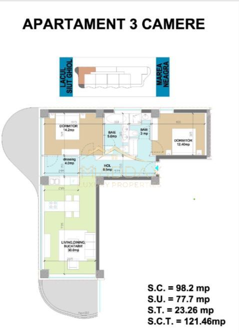 Apartament LUX***Vedere catre MARE***Complex cu piscina//MAMAIA - Poză 22