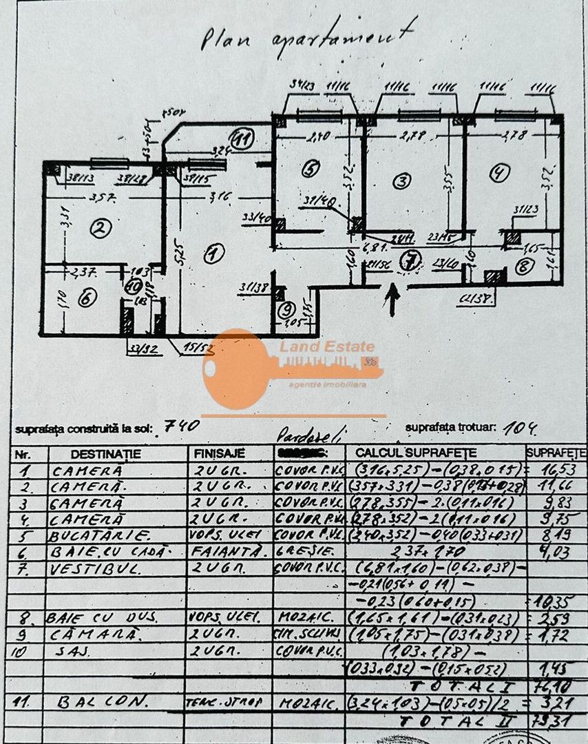 Apartament 4 camere | Crângași - Schiță 11