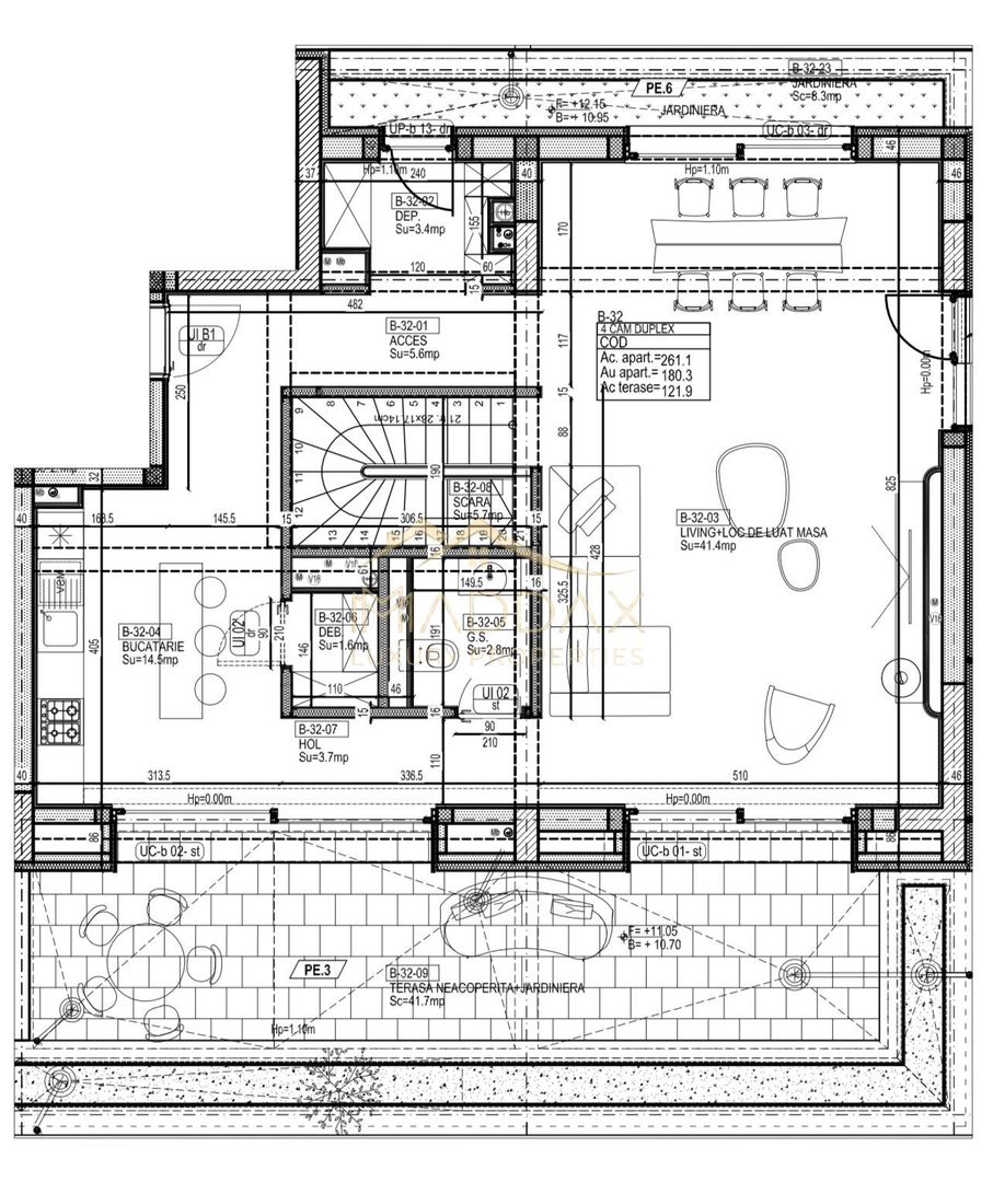 Impressive Penthouse-Triplex ** Green Building***/ 3 parking / Stefan Cel Mare - Schiță 54