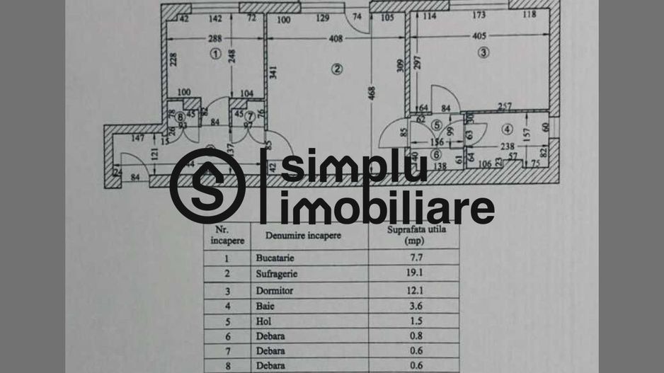 2 camere, etaj 1/4, centrala termica, Rovine-113.000 de euro - Poză 12