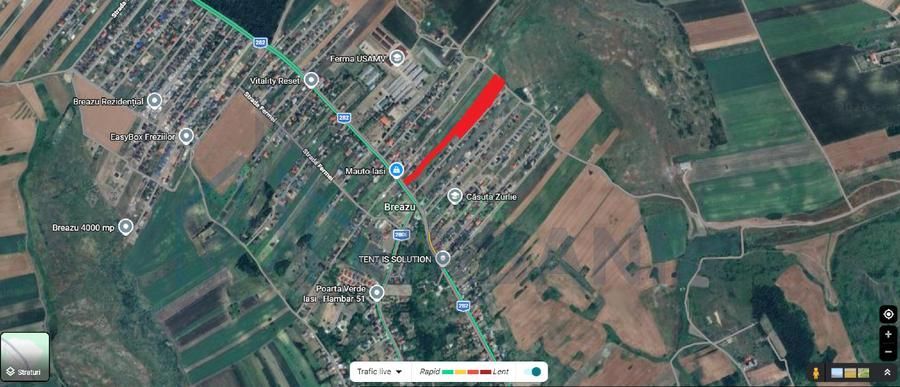 Teren intravilan de 6.220 mp în Breazu, Iași – Utilități și acces direct din DJ 282 - Poză 1