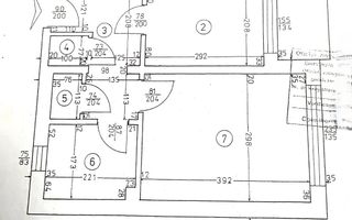 Apartament 2 camere decomandat 52mp Brazda, centrala proprie - Schiță 7