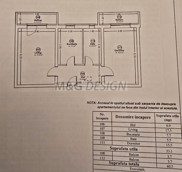 Apartament 2 camere Giroc - Schiță 14