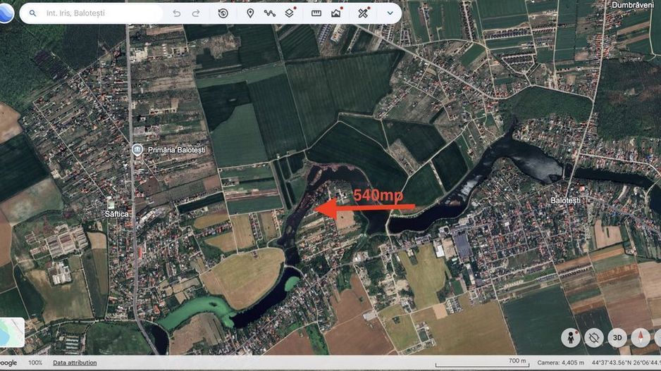 Teren intravilan 540mp  Balotesti Lac - Poză 1