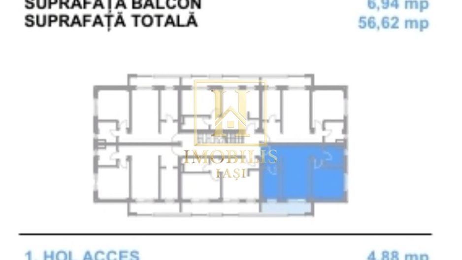 Apartament 2 camere, 56mp, 94.654 euro - Iasi-Bucium - Poză 7