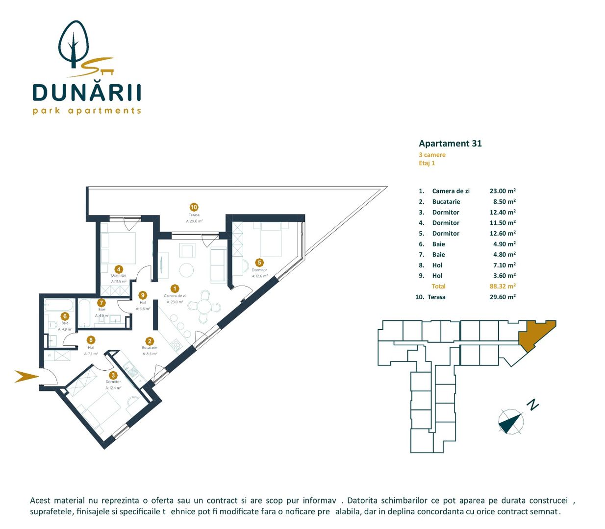 Apartament 3 camere proiect nou finalizat aproape de Iulius Mall - Poză 2