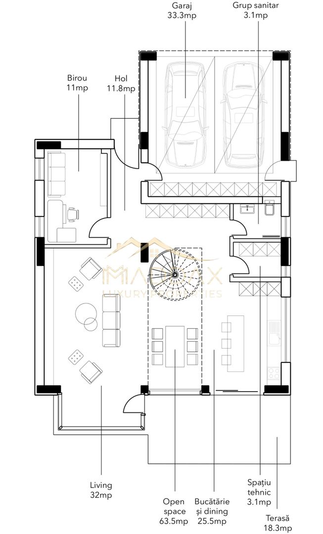 Vila Exclusivista *296mpc* / 753 mp teren + piscina si fire-pit / Balotesti - Schiță 59
