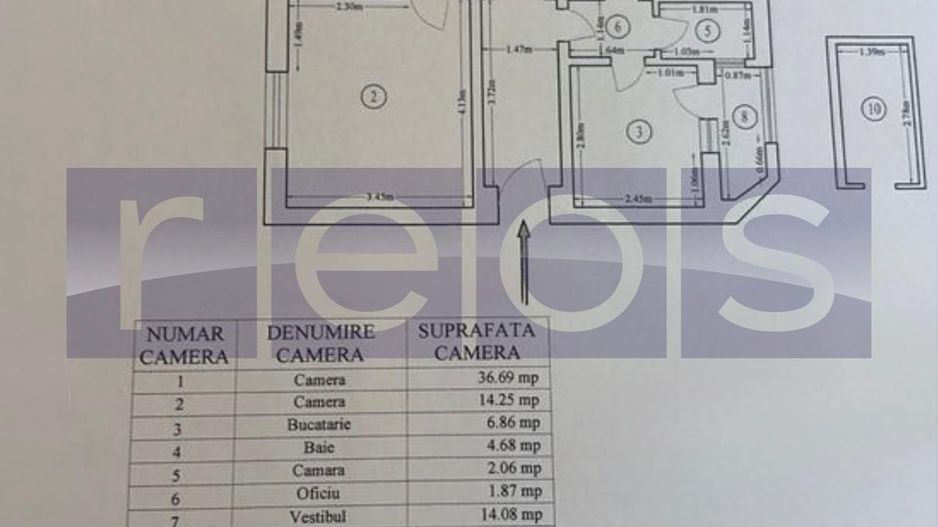 VANZARE APARTAMENT 3 CAMERE | COTROCENI | 90 MP | VEDERE SUPERBA - Schiță 12