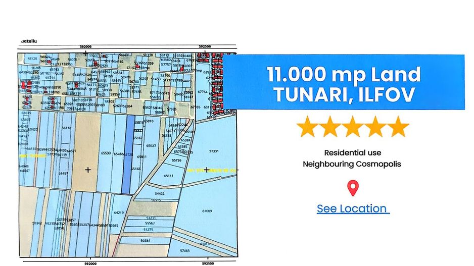 Cel mai bun pret!  11000 mp ntravilan constructii,Tunari - Poză 2
