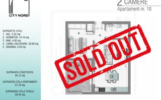 Apartament 2 camere cu 10mp gradina-51 mp- CITY NORD Stefan cel mare - Poză 1
