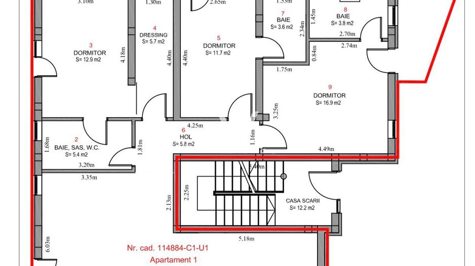 Apartament cu gradina de 200mp, Calea Cisnadiei, Sibiu - Schiță 10