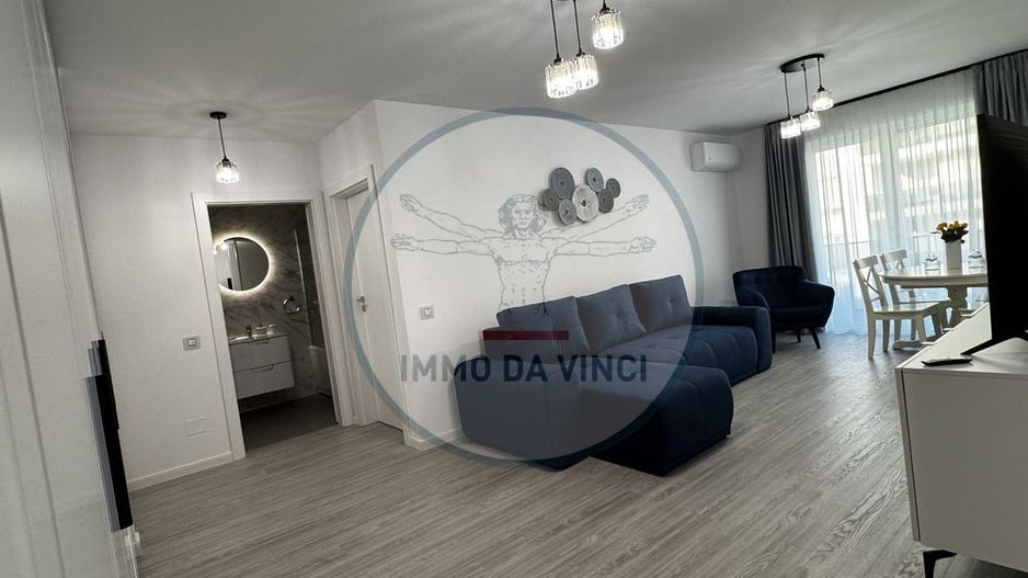 Prima inchiriere, mobilat utilat modern, 2 camere, terasa 12 m2, AC - Poză 3