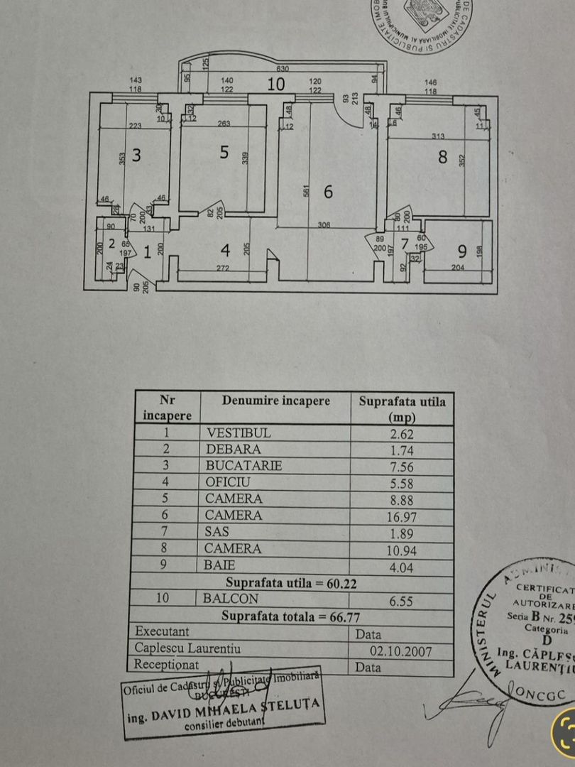 Apartament cu 3 camere 66,77 mp - zona 13 septembrie - Poză 9