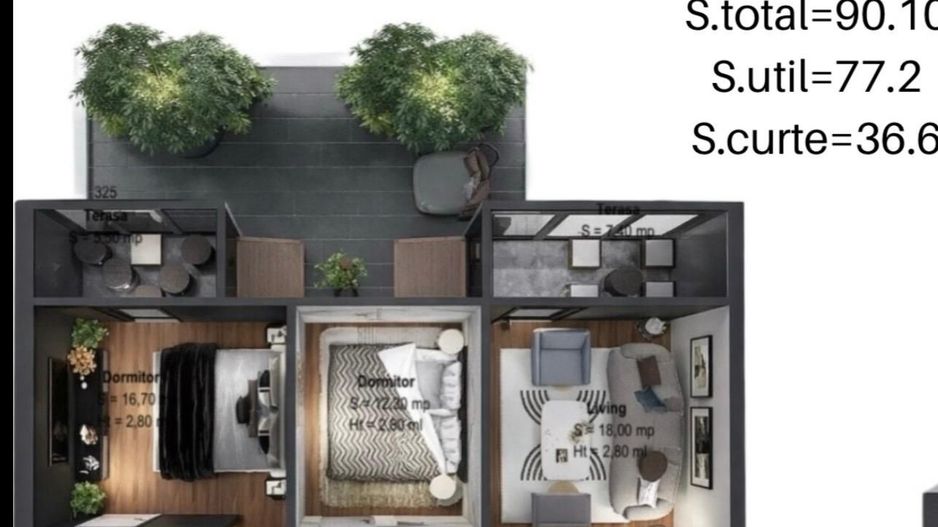 AP. 3CAM SPATIOS+CURTE IN BLOC P+3 / METROU N. TECLU-PALLADY! - Poză 2